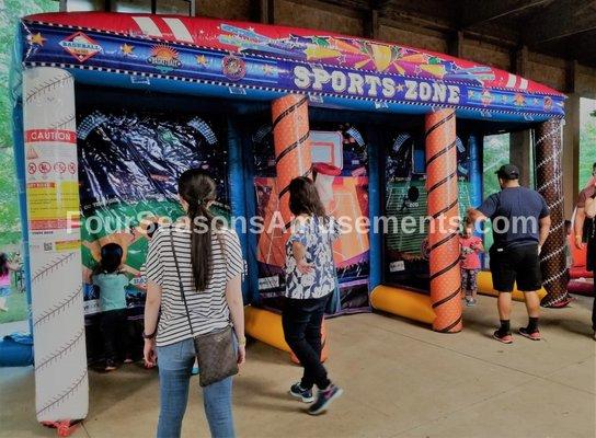 Inflatable Sports Game Rentals in Chicago IL and Illinois Suburbs.  Triple Play Sports Zone.