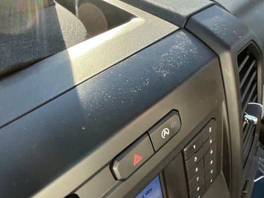 Dust throughout dashboard