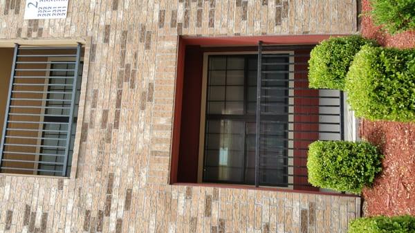 Patio area. Sugar Mill Apts. Addis, LA. West Baton Rouge Parish