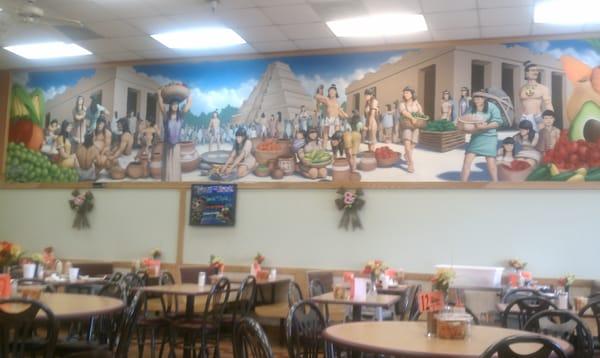 Mural inside La Chiquita's Taqueria