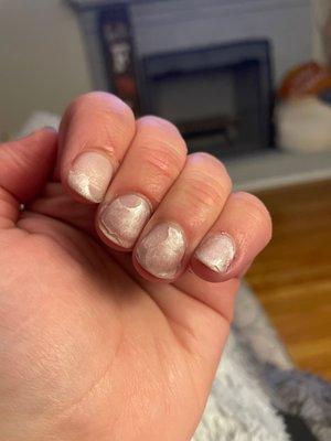 Awful peeling mani after less than a week