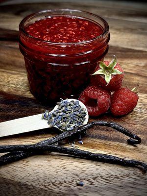 Raspberry lavender jam