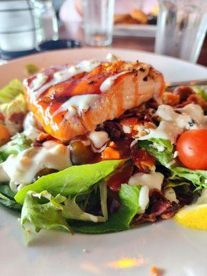 Lure salad with salmon added (divine!)