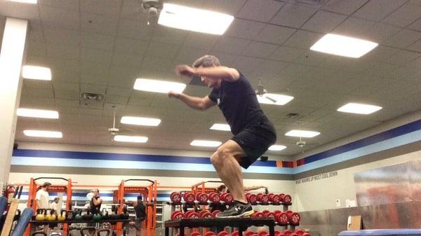 Box Jumps...good for legs and core.