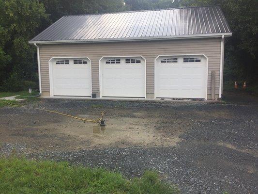 We pump out the depression in our driveway each time it rains