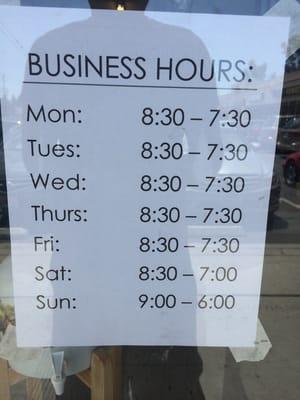 Store hours