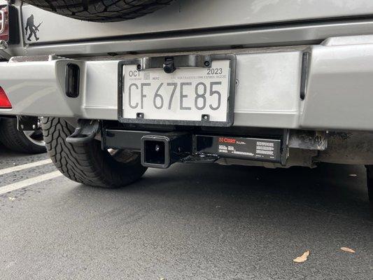 Hitch installed on Mercedes Benz G Wagon