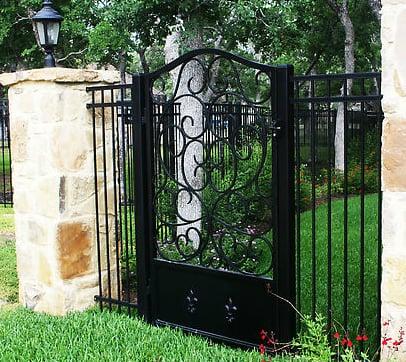 Custom Iron Walk Gate and Iron Fence