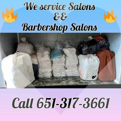 We service Salons, Barbershops, Hotels & Restaurants (Linens, towels, aprons etc) We Pick-up & Deliver as well! 

Let's Build A Partnership!