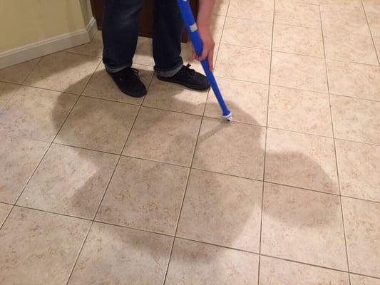 Sealing the grout to keep a nice clean grout color