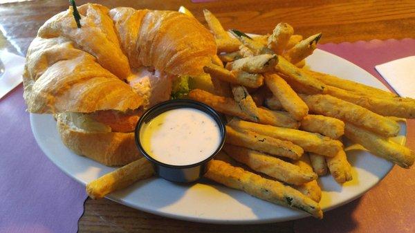 Lobster roll and zucchini fries