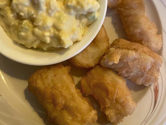 Cod with potato salad