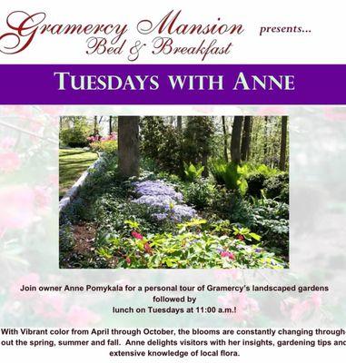 Tuesdays with Anne flier