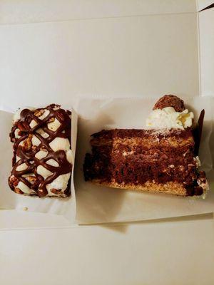 Smore's Bar and Chocolate Hazelnut Mousse Cake