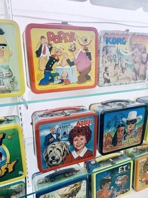 Old school lunchboxes on exhibit