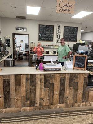 "SWEET Staff " working behind the counter!