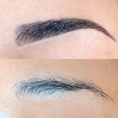 Brow Wax Sculpting + Hybrid Tint