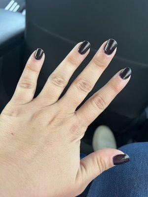 Day 7 of regular mani! I am super impressed.