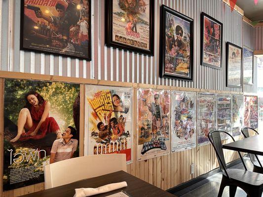 Thai movie decorated wall