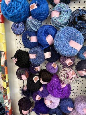 A teensy taste of the yarn - there are larger amounts of some yarn for bigger projects, too!