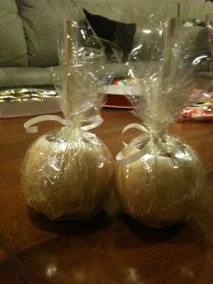 Apple pie caramel apples - kid size