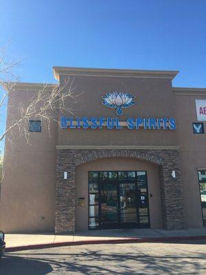 Blissful Spirits Albuquerque Studio. Beautiful new neon sign!