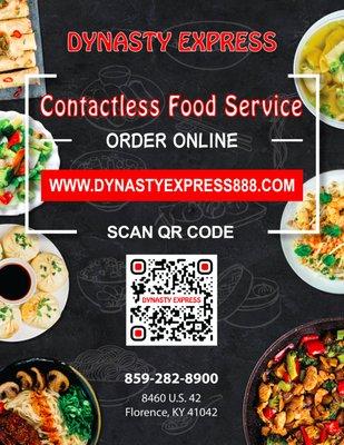 Miss Chinese Cuisine? Order through our website or scan QR code Now!!