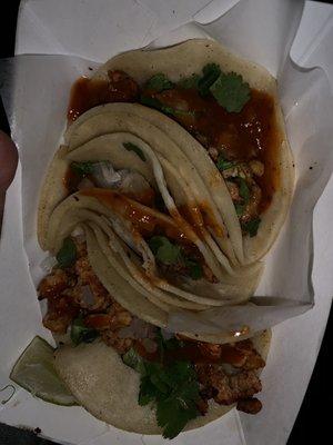 Pork and Chicken tacos