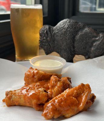 Our delicious Buffalo style wings with our  Homemade Buffalo sauce.