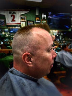 Flat tops are plentiful at dicks barbers.