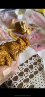 Piece of Aluminum Foil in Chicken Tender