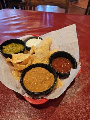 Best fresh chips and salsa with sides, amazing!