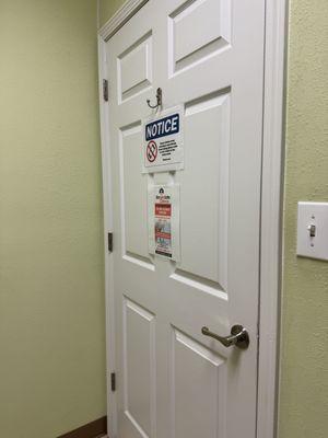 Patient room door