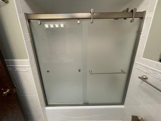 Shower door installation