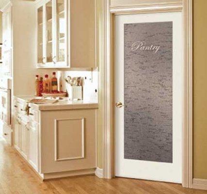 glass door  written pantry on it