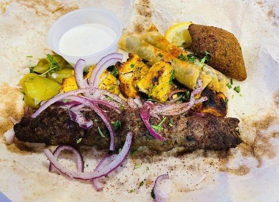 Kafta and Chicken Kabab Combo