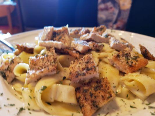 Fettuccini alfredo chicken $11.95