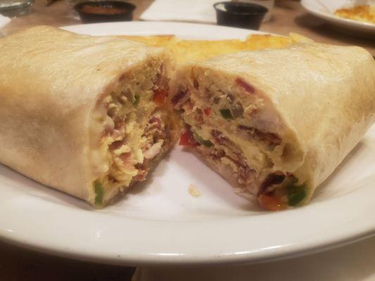 Breakfast burrito. Pretty good, just really greasy!