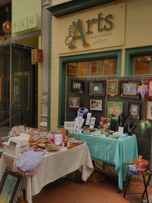 Sidewalk Sale at Cville Arts Cooperative Gallery in Charlottesville VA