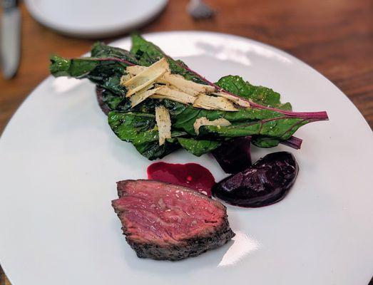 Wagyu Steak with Beets and Belper Knolle