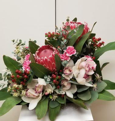 Protea/Orchid Arrangement