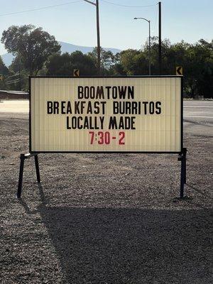 We are now serving locally sourced breakfast burritos!