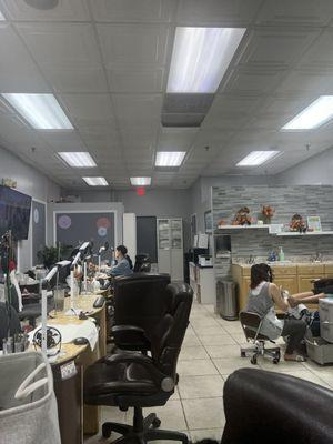 Inside nail salon