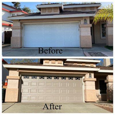 New project completed. What a difference the new door with windows made to the look of this house.