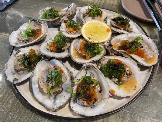 Grilled oysters