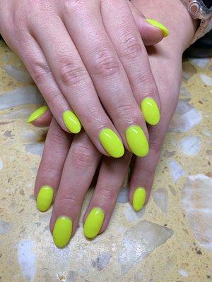 Dip Powder Neon Yellow by Kim!!