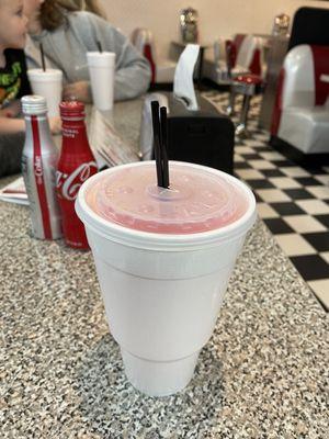 The I Love Lucy (Coconut, Strawberry, 7up) beverage. 32 oz version!