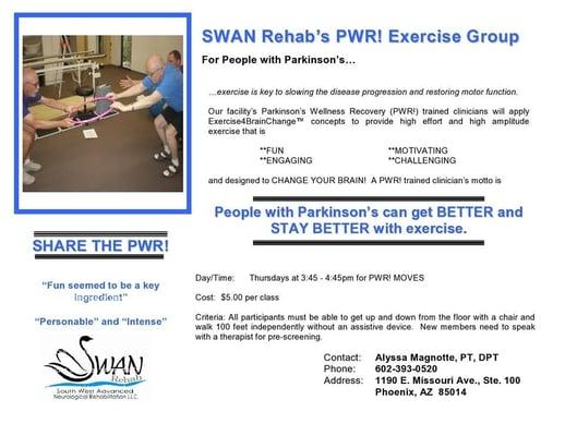 PWR exercises on thursdays!