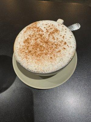 Vanilla Cappuccino with Cinnamon Powder