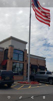 Bit of a breeze to show off Old Glory.